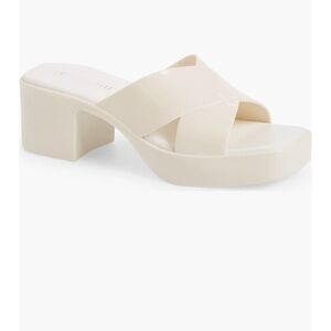 Jeffrey Campbell White Platform Bubblegum Jelly slides sz 10